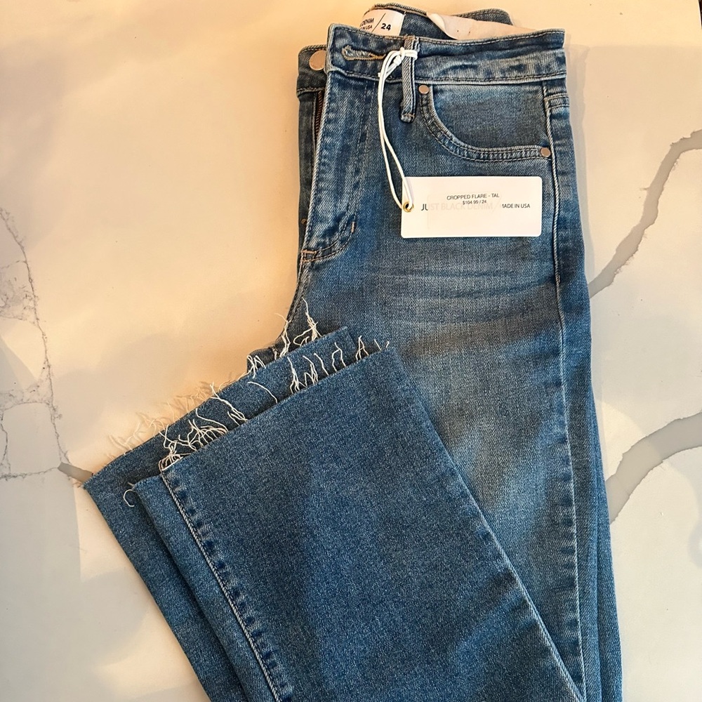 Just Black Medium Blue Cropped Jeans